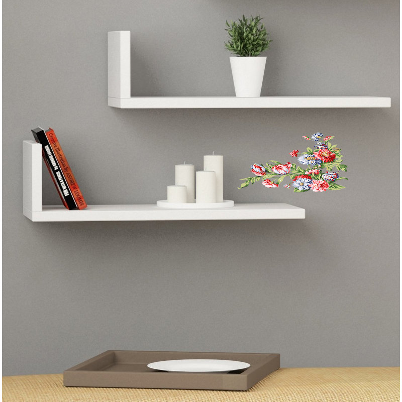 Autocollant de fleurs, décoration de cuisine, décoration murale de salon, H 10 po x l 11 po