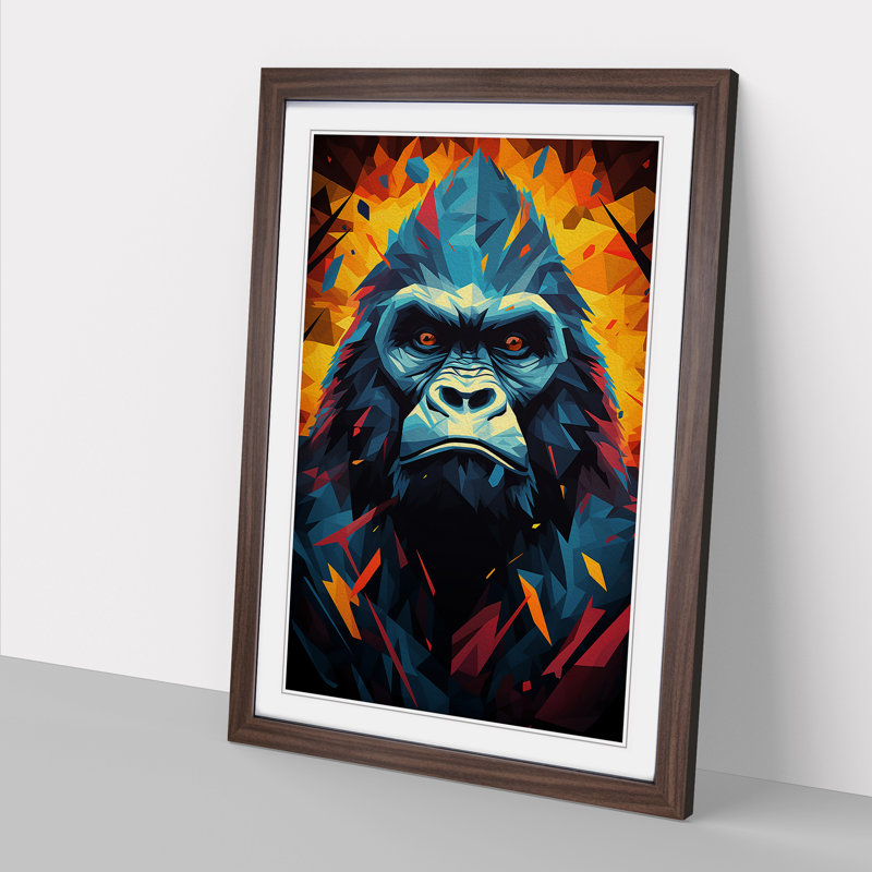 Gorilla Geometric - Framed Print