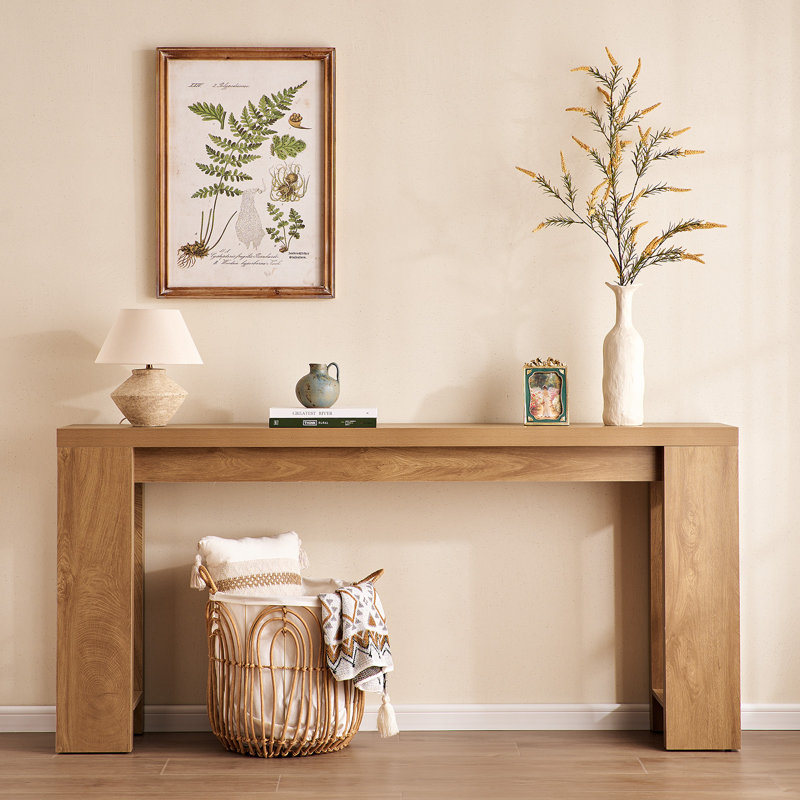 Table console en bois 68 po - Chêne de ferme pour le couloir, Chêne naturel