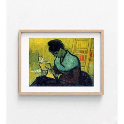 «A Novel Reader» par Vincent Van Gogh, reproduction de portrait de Van Gogh, art mural, reproduction de peinture à l'huile antique, art de portrait classique, art mural