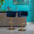 Set Of 2 Bar Stools,With Chrome Footrest And Base Swivel Height Adjustable Mechanical Lifting Velvet + Golden Leg Simple Bar Stool-754054622