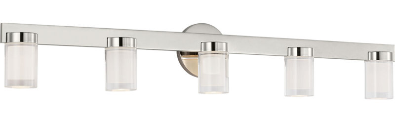 Esfera Small Bath, 5.9" H x 36" W x 3.4" D, Polished Nickel