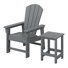 Chaise Adirondack d'extérieur en poly Laguna pour enfants avec table d'appoint