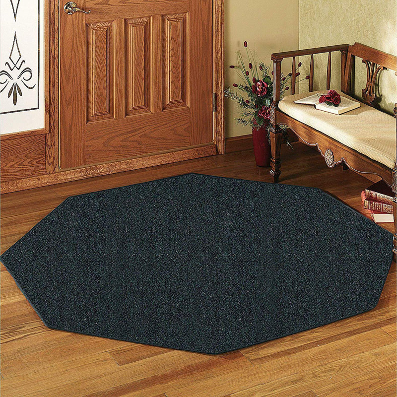 Amoros Furnish my Place Modern Indoor/Outdoor Commercial Solid Color Rug - Pet and Kids Friendly Rug, Stain Resistant, Floor Carpet for Living Room & Hallway, Wedding - Dark Green