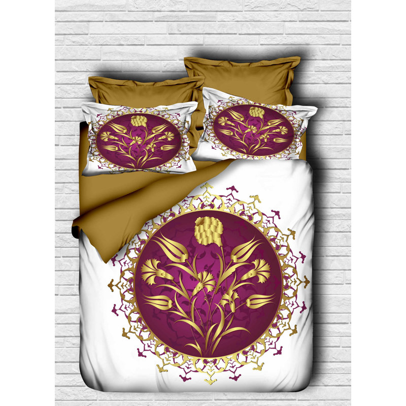 Jerard 140 TC, 155 x 220 cm - 2 Pillowcases 50 x 70 cm, Red