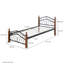Metal 90 x 200cm Slatted Frame-1378094798