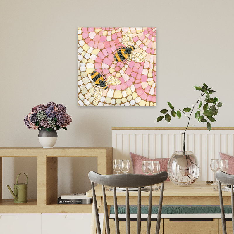 Botanical Mosaic Iii, art contemporain, H 18 po x l 18 po