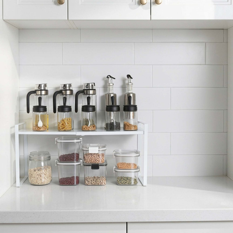 Rehausseur de tablette extensible réglable en métal pour comptoir de cuisine sous l'évier