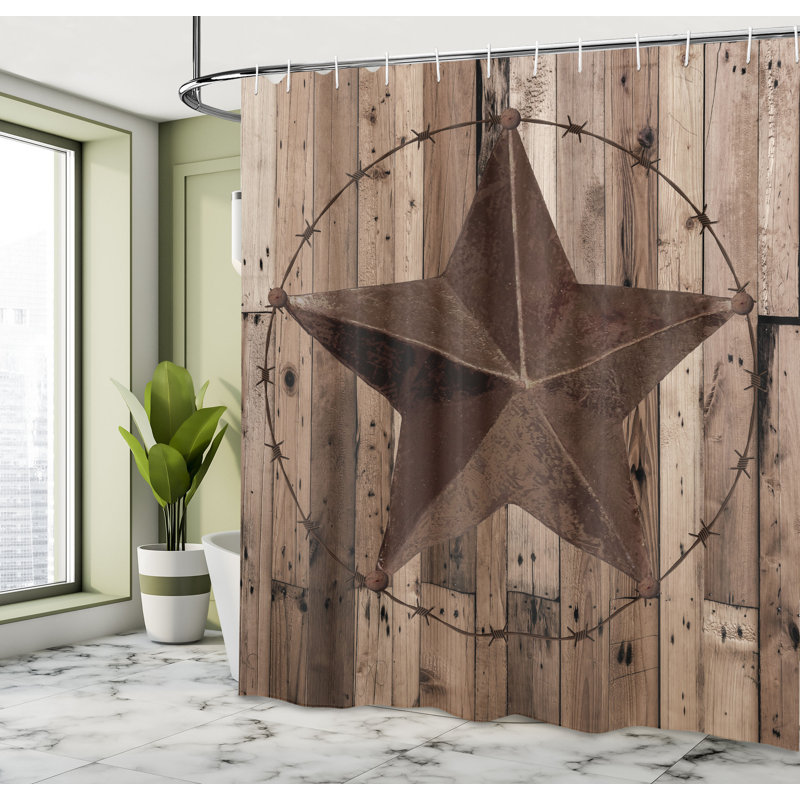 Shower Curtain with Hooks Included, 70"H x 69"W