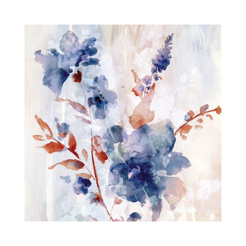Flower Poetry II by Eva Watts - Wrapped Canvas Painting, 93.98 cm H x 93.98 cm W x 3.175 cm D