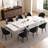 Russile 9 - Piece 94.48'' Extendable Sintered Stone Dining Table With 8 Leather Chairs Dining Set-1856547664-1856886560