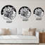 Portrait d'un tigre blanc II - Horloge murale traditionnelle-336367559
