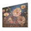Motif de coquelicots roses et bleus - coquelicots sur bois-1383143962