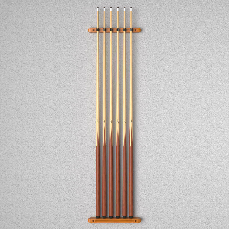 Fat Cat 6-cue Wall Oak Cue Rack