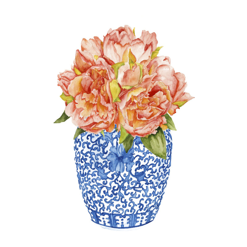 Sweet Peonies I by Melissa Wang - Wrapped Canvas Painting, 76cm H x 51cm W