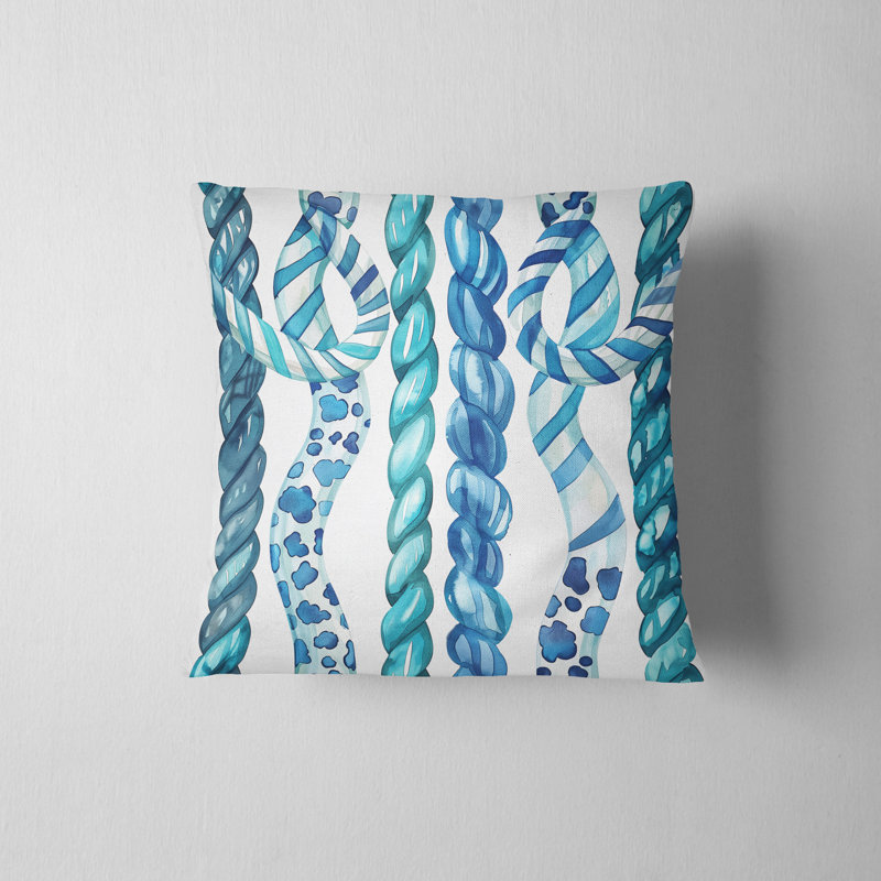 Housse de coussin Nautial Rope Seafoam Soiree, H 20 po x l 20 po