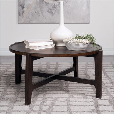 Table basse ronde en bois massif