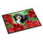 Tapis de porte d’extérieur anti-dérapant bouvier bernois mountain dog poinsettas-1782211051