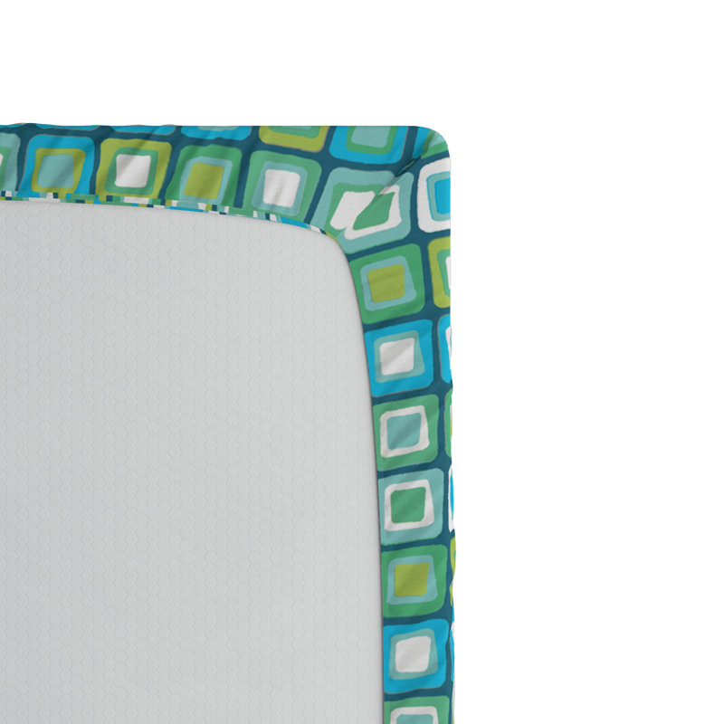 Microfiber Geometric Fitted Sheet, Twin XL Fitted Sheet