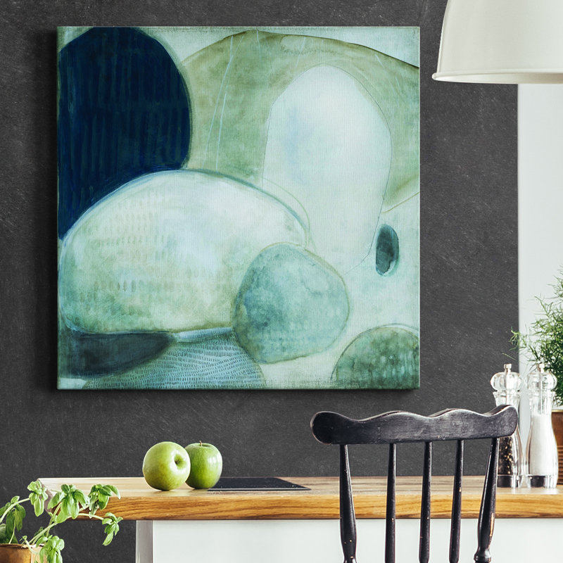 Aucune pierre non retournée - peinture sur toile tendue, H 40 po x l 40 po x P 1 po