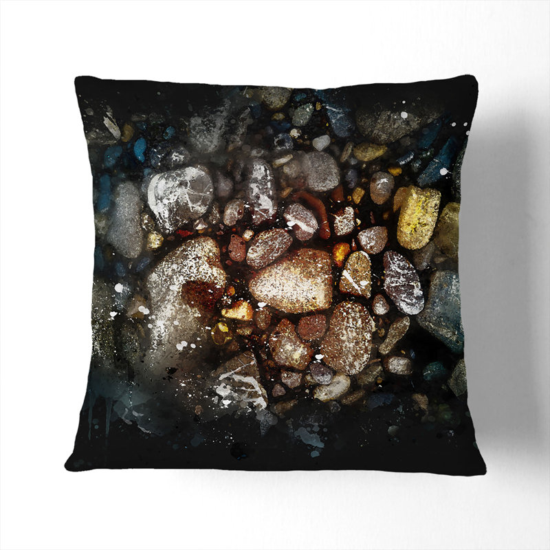 Square Throw Cushion, Black, 40cm H x 40cm W x 15cm D