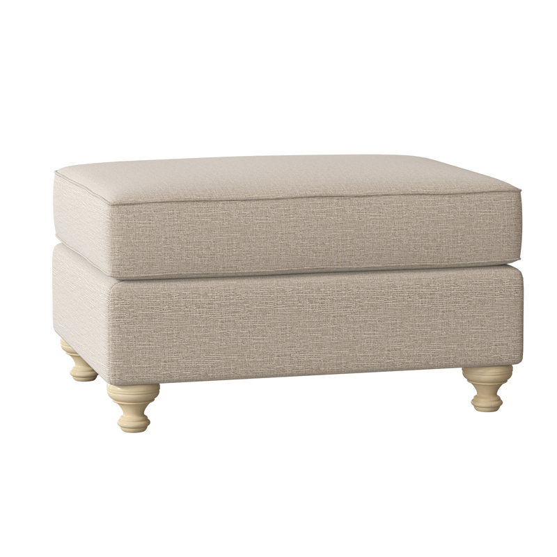 Duckling Upholstered Ottoman, Shambala 10 Beige Performance Chenille, Tobacco