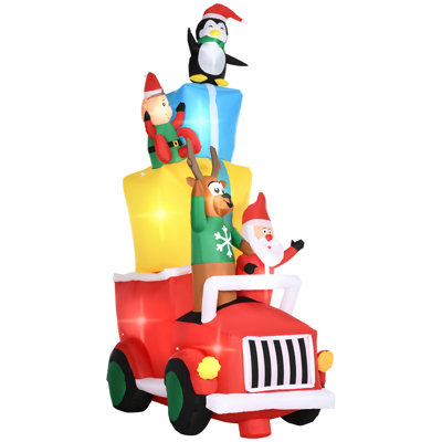 Starora 9ft InflatableGift Car Decoration With LEDs And Wind Resistance