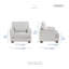Chaise en microfibre texturée avec accoudoirs sur rail 43 po Soliz