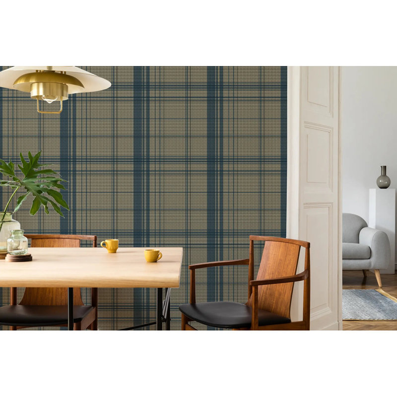 Gentlemans Pin Large, Lacquered Blues, Faux Grasscloth