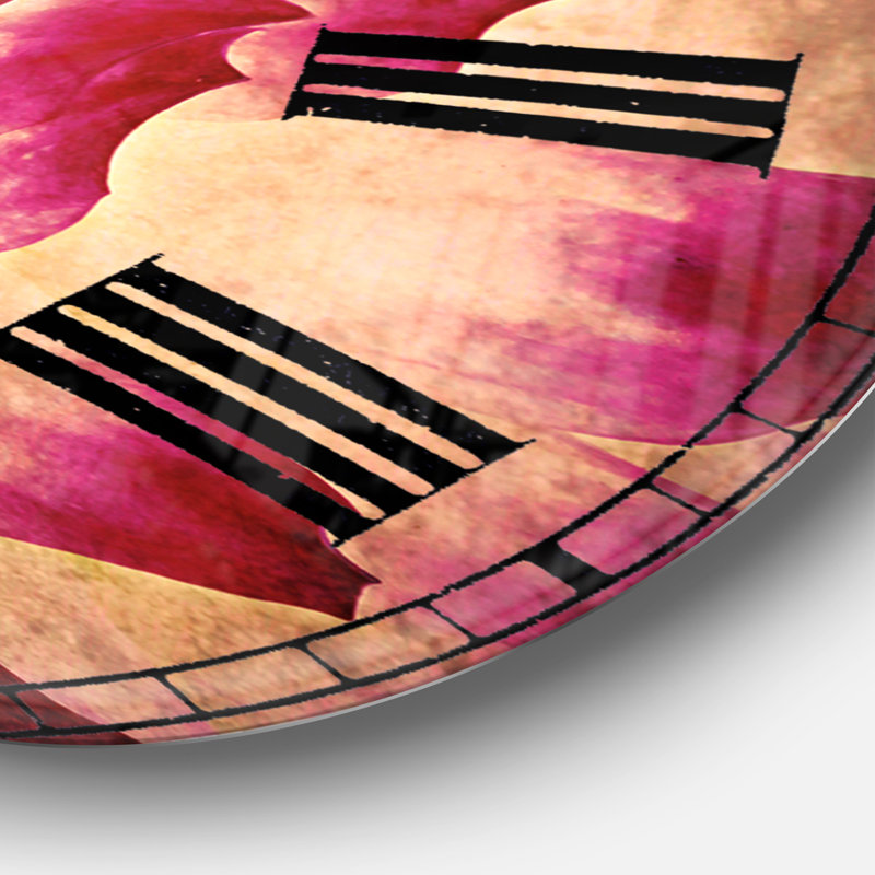 Smooth White Rose Petals - Horloge murale traditionnelle, Surdimensionné
