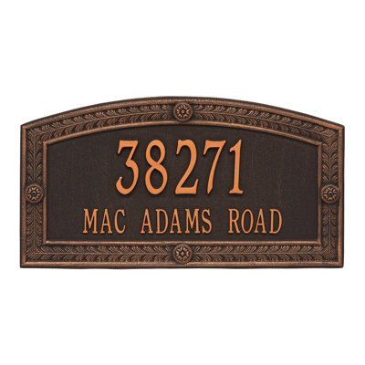 Hamilton Personalized Estate 2-Line Wall Address Plaque
