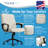 Click365 Transform 3.0 Ergonomic Mid Back Channel Stitching Desk Chair, with Padded armrests-94084505-94084506