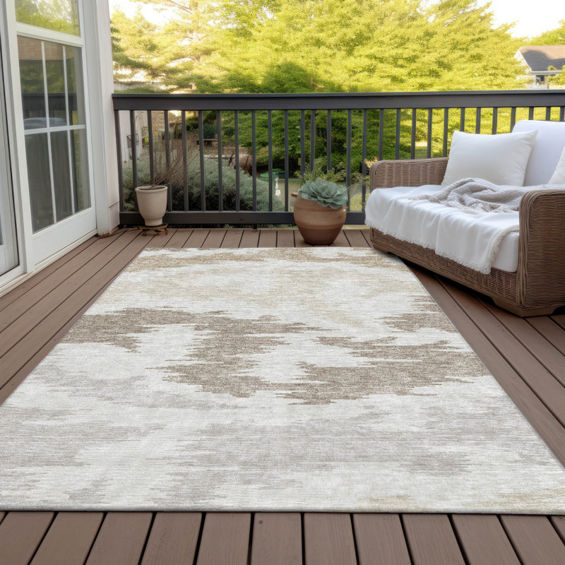 Malchow Washable Abstract Indoor / Outdoor Rug, Rectangle 5' x 7'6"