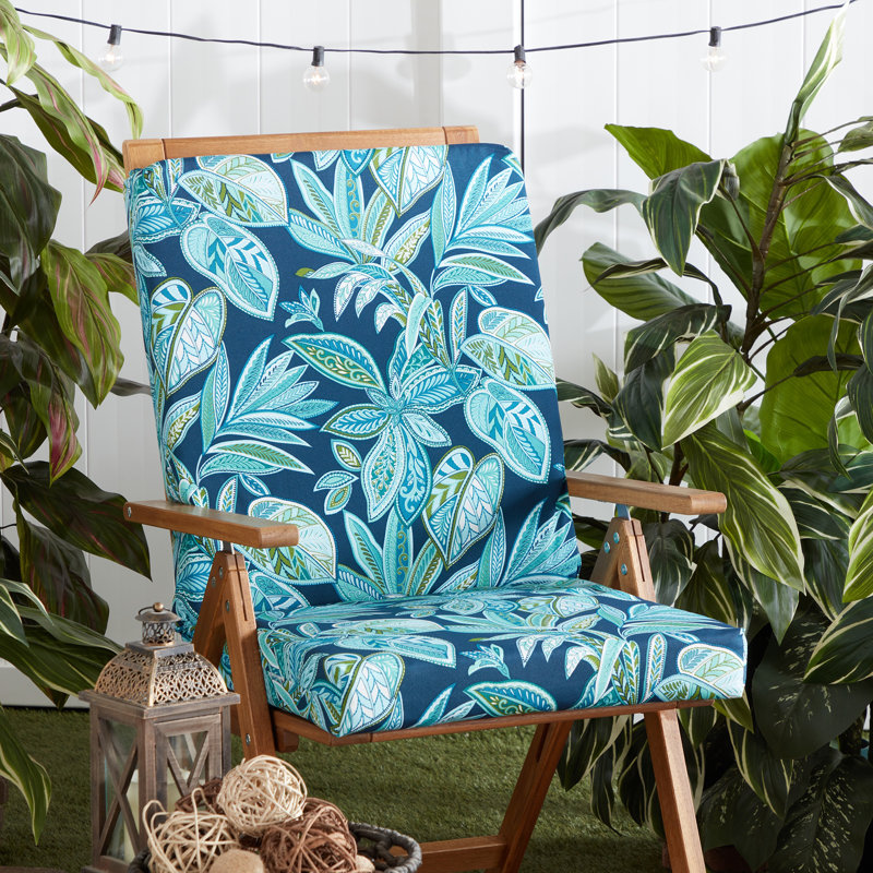 High Back Dining Chair Pad, Botanical Crestwood