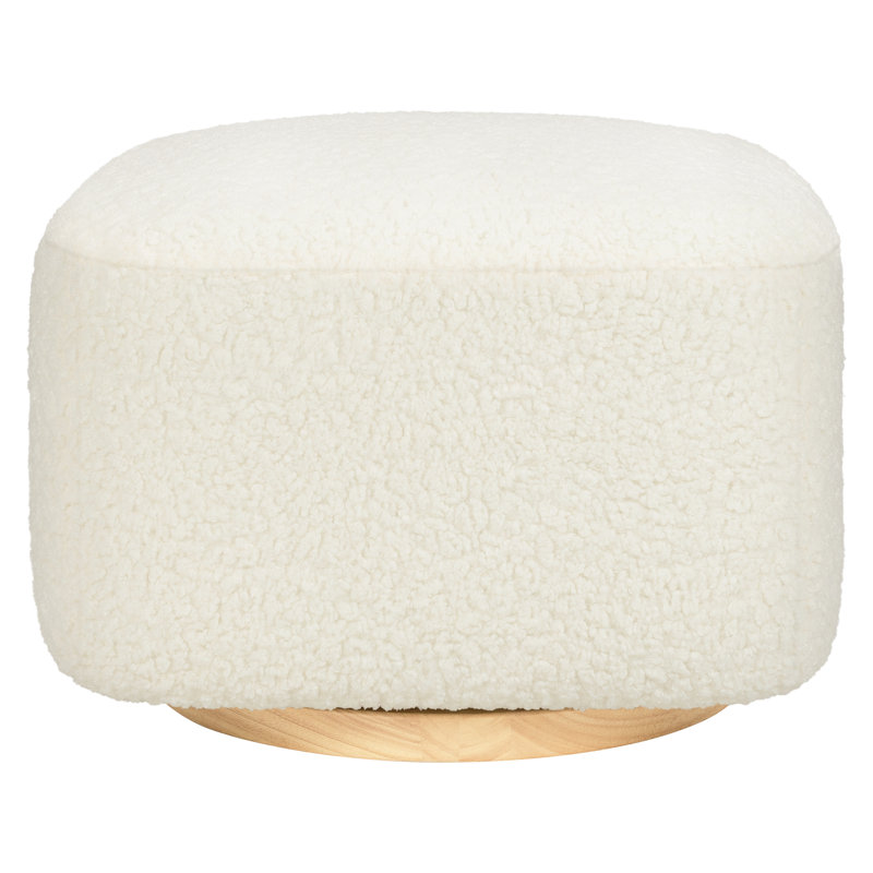 Kiwi Gliding Ottoman, Natural, Cream Shearling