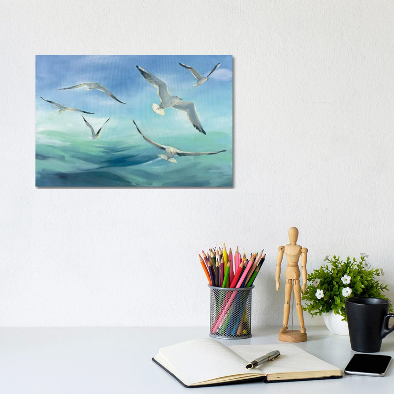Sea Flight 1 Piece Wrapped Canvas Painting, 20.32 cm H x 30.48 cm W