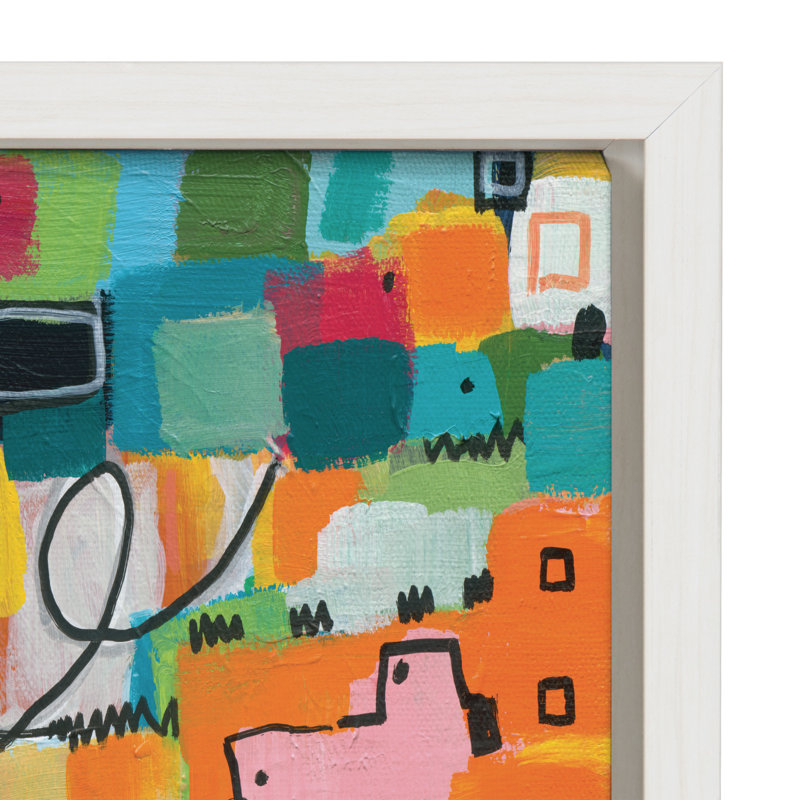 Reproduction d'art sur toile encadrée "Af après-midi" par Leah Nadeau, Blanc