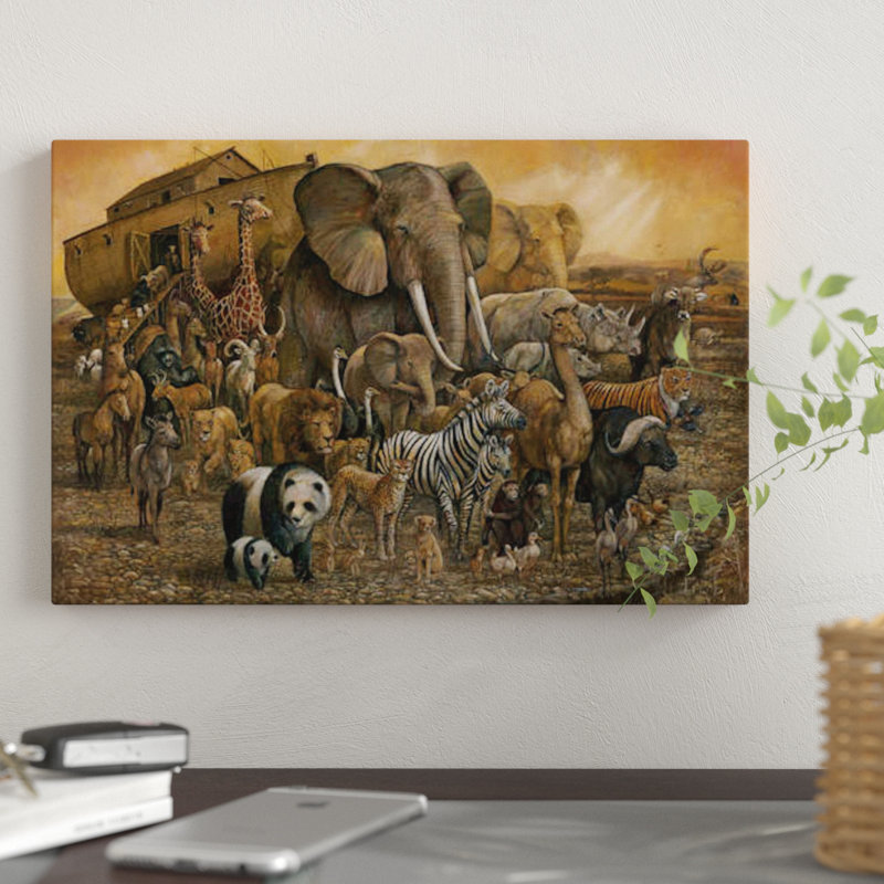 «Noah's Ark» par Ruane Manning, reproduction sur toile tendue, H 18 po x l 26 po x P 1,5 po