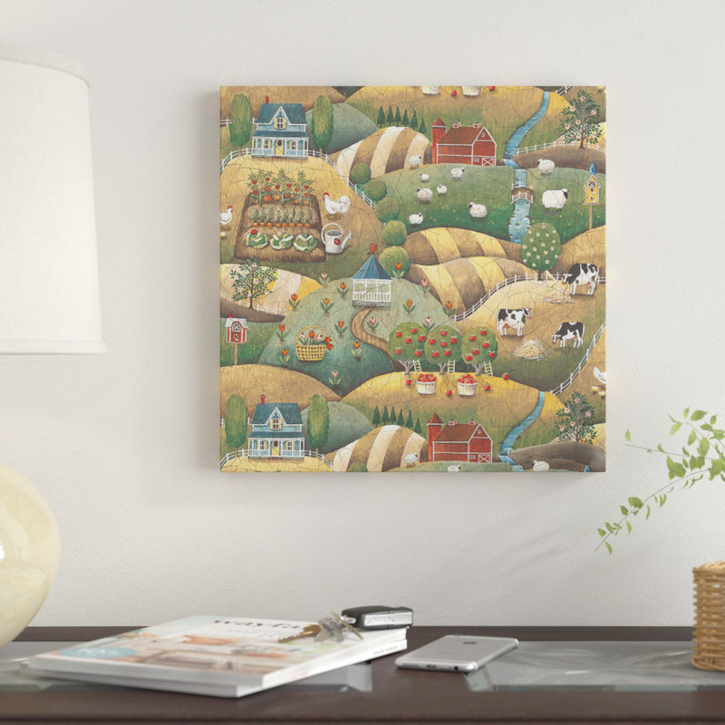 Chalets par Lisa Audit - reproduction sur toile, H 14 po x l 14 po