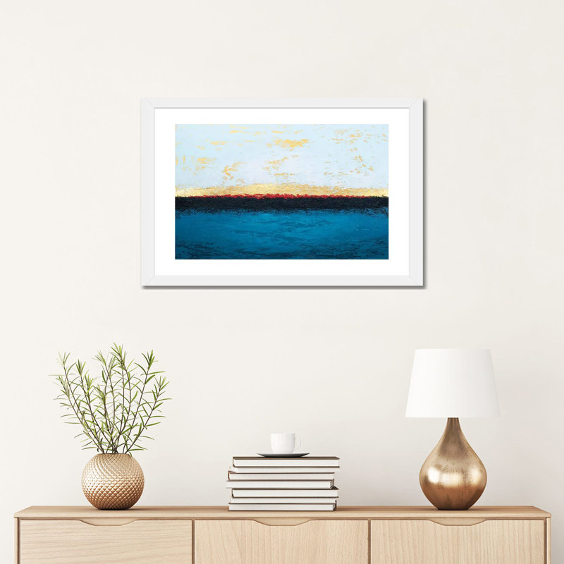 "Islande" par SpellBond Fine Art - impression d'art graphique, 16" H x 24" W x1" D, Natural Wood Paper, Blanc