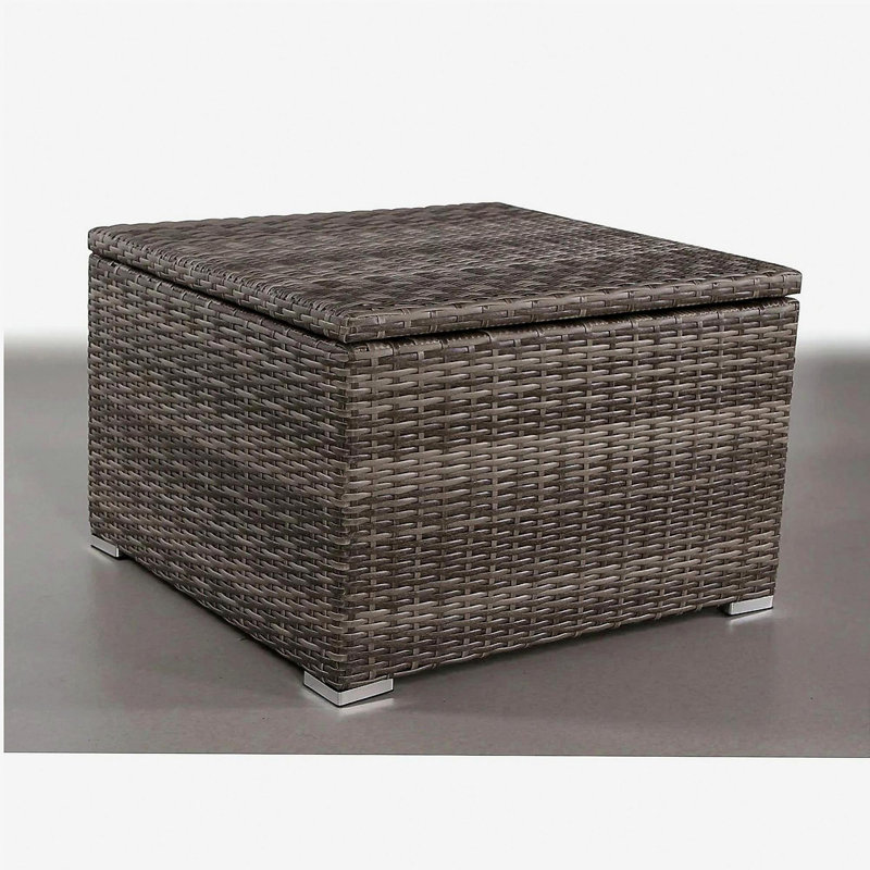 Fully assembled outdoor storage end table