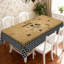 Nappe lavable en polyester de style campagnard avec motif vache et guingan-5771568