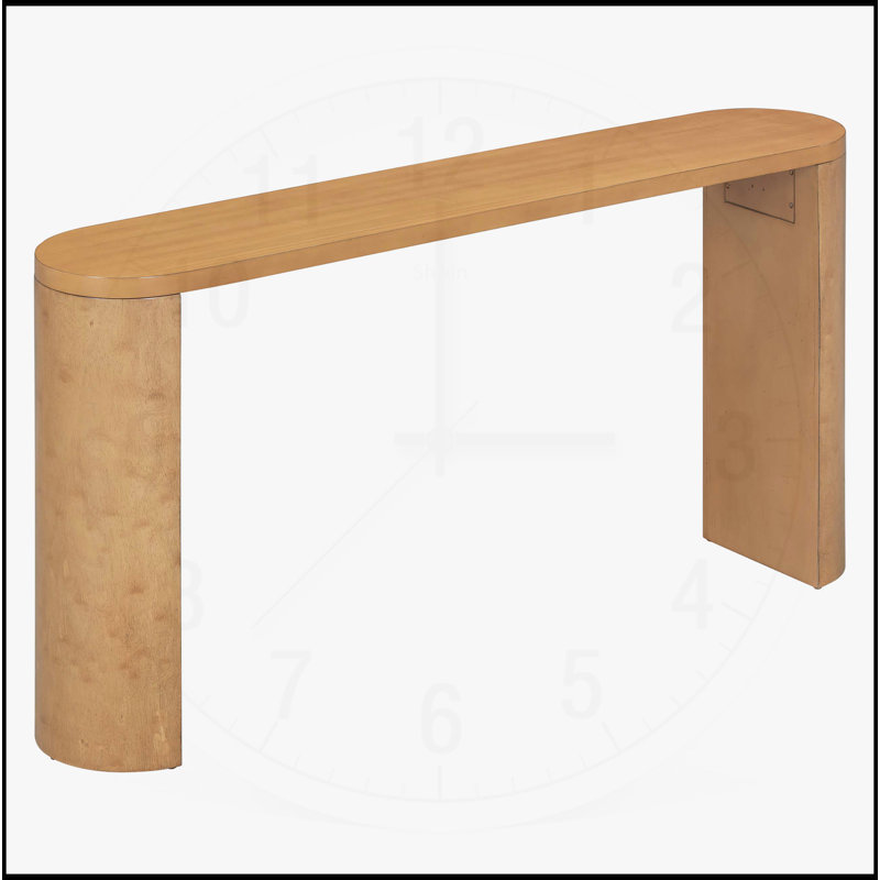 Stylish Semi-cylindrical Legged Porch Table with Multi-functional Design for Various Rooms, Black