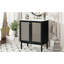 Meuble-lavabo de 30 pouces avec portes en bambou tissé à la main, armoire en panneau de fibres à densité moyenne et conception à fermeture en douceur-241718909