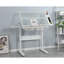 bureau à dessin à manivelle réglable avec 2 tiroirs en métal (blanc) AVEC TABOURET