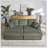 84 Inch Corduroy 3-Seater Sofa with Back and Toss Pillows, Ottoman, and Storage Grooves for Modern Comfort-1479084748