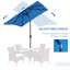 Parasol de marché inclinable avec manivelle 116,1 po Shaneaka-657079390