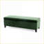 Repose-pieds avec rangement relevable, velours bleu marine, L 51,25 po x l 17,5 po x H 16,25 po | Base noire | Cadre en bois