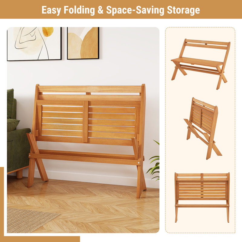Solid Wood Outdoor Bench