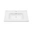 35" X 20" White Rectangular Single Vanity Top With 1 Faucet Hole And Overflow(Sink Only)